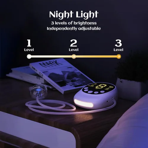 Miniatura 5 de X-Bosak Aspirador nasal eléctrico para bebés, removedor de moco de grado hospitalario con 9 niveles de succión, recargable USB-C, luz nocturna