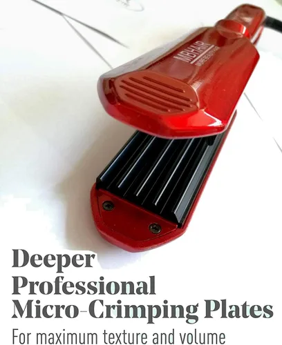 Miniatura 3 de MBHAIR Plancha de cerámica para dar volumen al peinado esponjoso, plancha de pelo de corrugación, plancha de pelo de cerámica antiestática
