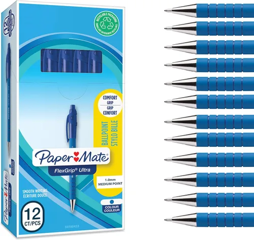 Miniatura 12 de Paper Mate Flexgrip Ultra RT - Bolígrafo retráctil (punta media, 1mm) paquete de de 2