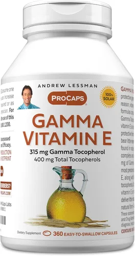 Miniatura 10 de ANDREW LESSMAN Vitamina E gamma 30 cápsulas blandas - 315 mg de tocoferol gamma, vitamina E protectora. Cuatro formas de tocoferoles naturales