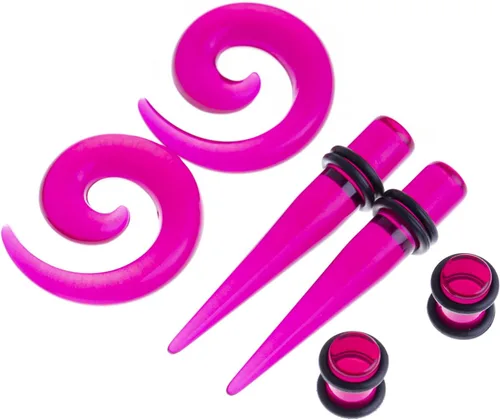 Miniatura 2 de Memsion Kit de estiramiento de orejas, 54 piezas, 14 calibres 00, kit de piercings