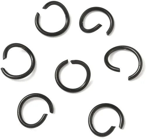 Miniatura 13 de HDSupplies 100 piezas - 4mm de argollas de acero inoxidable 304 de tono negro - Calibre 22 (espesor de 0.6mm)