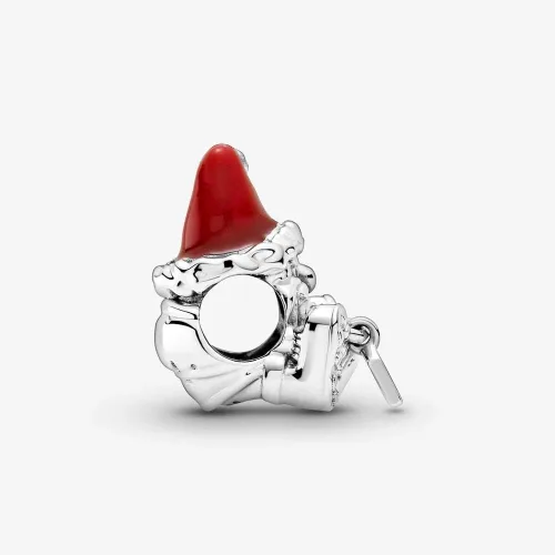 Miniatura 3 de PANDORA Abalorio de Papá Noel sentado y regalo, Metal, circonita