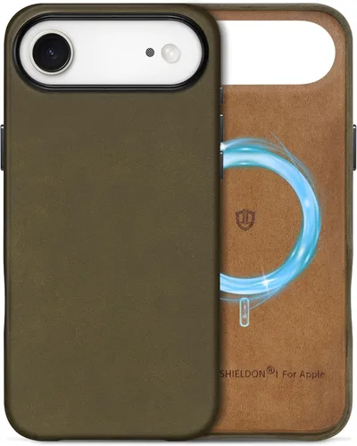 Miniatura 13 de SHIELDON Funda de cuero genuino para iPhone 17 Pro Max de 6.9 pulgadas 2025, [botón de la cámara actualizado], compatible con Magsafe, carga Azul