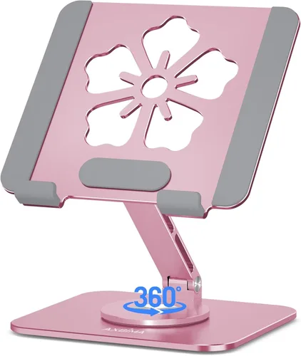 Miniatura 9 de Soporte para Tablet para iPad, Soporte Plegable de Aluminio Giratorio 360° – Soporte de Escritorio Ajustable Compatible con iPad Pro 12.9/11