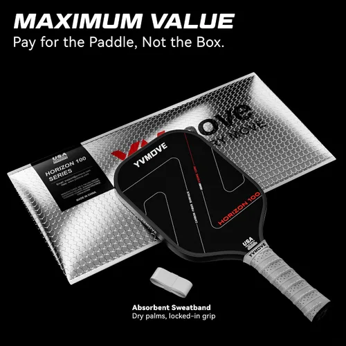 Miniatura 9 de Pickleball Paddles USAPA Approved Raw Carbon Fiber Face Max Control & Effortless Power 16MM Core Anti-Shock Intermediates to Pros