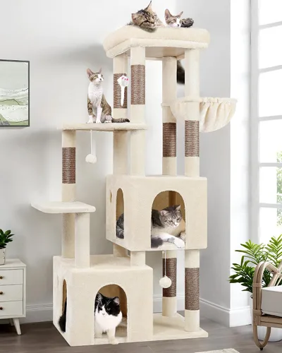 Globlazer Torre de Gato para Gatos de Interior, Árboles de Gato de Alta Resistencia para Gatos Grandes Gatos Adultos Grandes Torre de Gato Maine