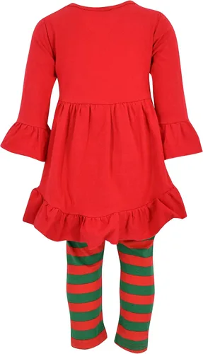 Miniatura 3 de Unique Baby Girls Christmas Ruffle Winter Outfit