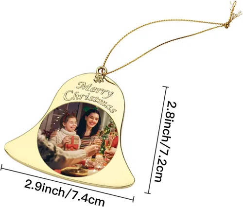 Miniatura 2 de Adornos personalizados de Navidad con foto/nombre, adornos personalizados de Navidad 2024, impresión de doble cara para árbol de Navidad, hogar
