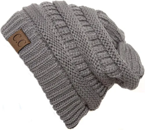 Miniatura 636 de C.C Trendy Warm Chunky Soft Stretch Cable Knit Beanie