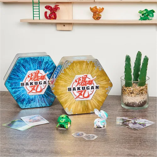 Miniatura 4 de Bakugan Baku-Tin, lata de almacenamiento prémium para coleccionista con 2 misterios (el estilo puede variar), juguetes para niños de 6 años