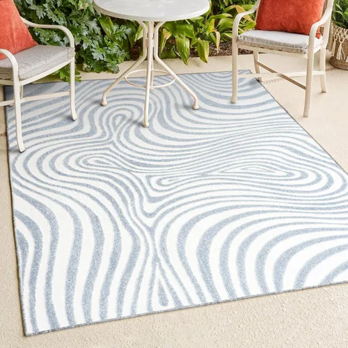 Miniatura 16 de Eyely NCS103F-28 Maribo High-Low Abstract Groovy Striped Black/White - Alfombra de pasillo de 2 x 8 pies, negro/blanco, 2 pies x 8 pies