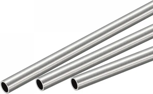 Uxcell Tubo Redondo de Acero Inoxidable 304 de 6mm OD con Grosor de Pared de 0.6mm de 300mm de Longitud, 3 Piezas