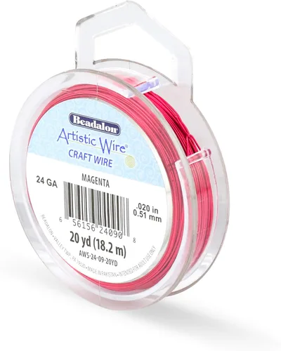 Miniatura 163 de Artistic Wire, alambre para manualidades de calibre 22 bañado en plata, resistente a las manchas, color cobre, blanco, 9,1 m