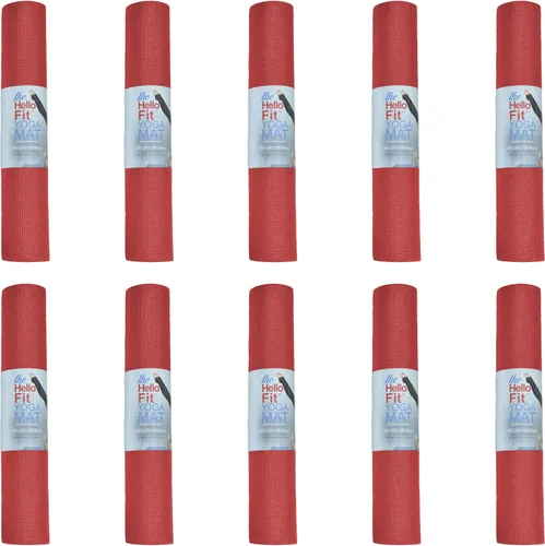 Miniatura 10 de Paquete de 10 tapetes de yoga antideslizantes de 68 x 24 pulgadas, tapete de gimnasio de 0.157 in de grosor para fitness y estiramiento, tapetes