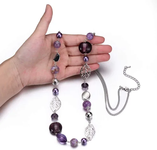 Miniatura 2 de Pearl & Club - Collar largo con cuentas para mujer
