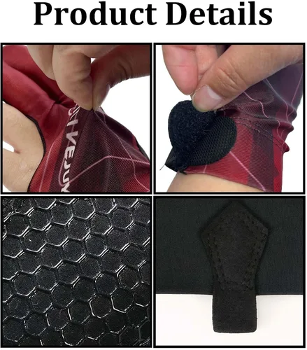 Miniatura 3 de Guante de piscina para mano izquierda, guantes de billar para mano izquierda 3 dedos Red