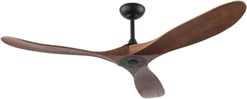Miniatura 9 de Ventilador de techo grande de 65 pulgadas con aspas de ventilador de doble cara y control remoto, ventiladores de techo de madera, motor reversible