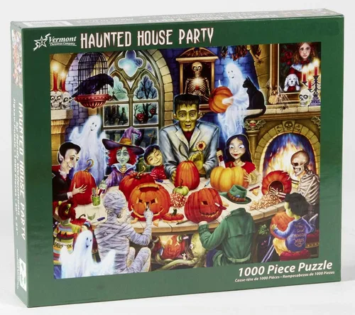 Miniatura 2 de Rompecabezas de Halloween de 1000 piezas para adultos, rompecabezas de monstruos con casas encantadas, fantasmas, calabazas, rompecabezas
