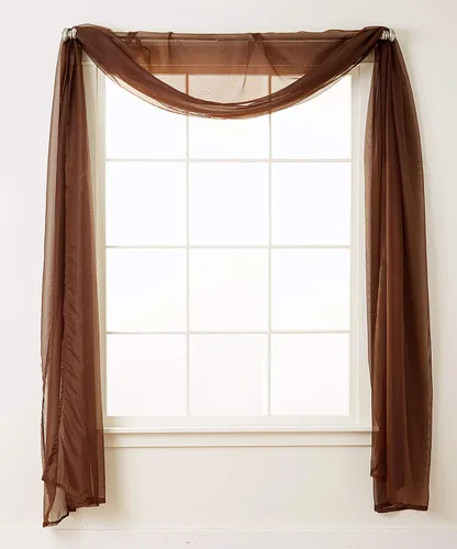 Miniatura 41 de Elegant Comfort - Cortinas transparentes de lujo con bolsillo para barra para cocina, dormitorio y sala de estar, Microfibra, Beige