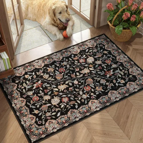 Miniatura 12 de Rugcomf Alfombra de pasillo de 2 x 6 pies, lavable, bohemio, suave, antideslizante, no desprende pelusa, lana sintética, estilo vintage para cocina
