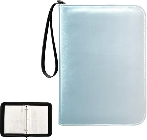 Miniatura 2 de Carpeta de tarjetas comerciales azules de degradado con fundas para tarjetas comerciales