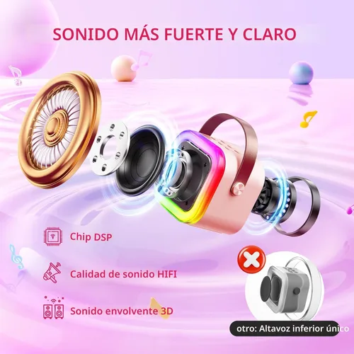 Miniatura 2 de Kinglucky Mini máquina de karaoke para niños, la mejor selección de regalo de cumpleaños para niñas de 3, 4, 5, 6, 7, 8, 9, 10, 11, 12 años
