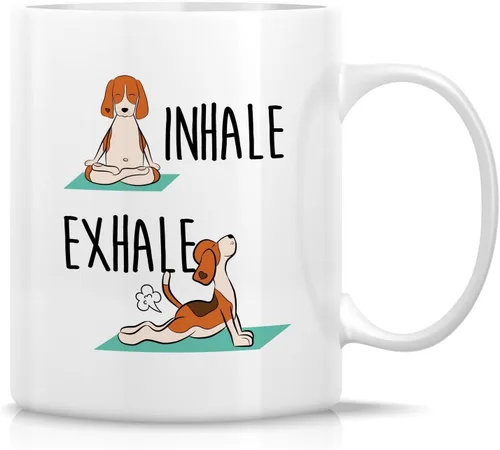 Miniatura 108 de Retreez - Taza divertida con texto en inglés "Funny Cute Golden Retriever Don't Stop Retrievin' Dog Lover", 325 ml, tazas de café de cerámica