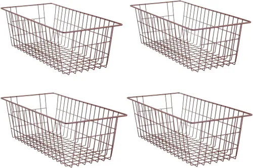 Miniatura 3 de SANNO Cestas de almacenamiento de alambre para congelador, organizador de alimentos, cocina, cestas organizadoras para el hogar, baño, organización