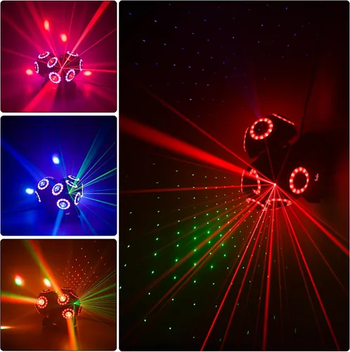 Miniatura 2 de Luz LED de cabeza móvil para DJ, haz giratorio, luces de escenario, foco puntual, iluminación para eventos, control de sonido, Dmx512, DJ, KTV