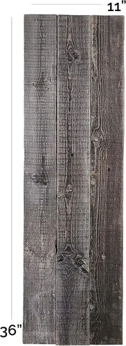 Miniatura 3 de Letrero de madera rústica envejecida DIY en blanco (gris envejecido, 11"x36")