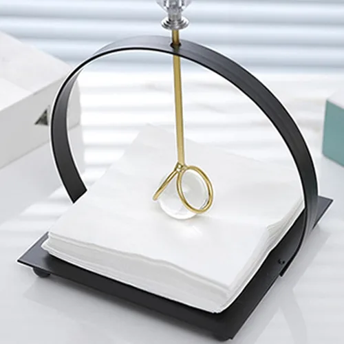 Miniatura 2 de Servilletero de mesa, elegante dispensador de servilletas de mesa con brazos pesados, servilletero de cóctel para el hogar, cocina, oficina