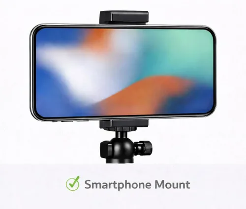 Miniatura 4 de Acuvar Trípode para teléfono celular con control remoto, soporte flexible de 10 pulgadas, soporte para teléfono y adaptador GoPro, trípode de viaje