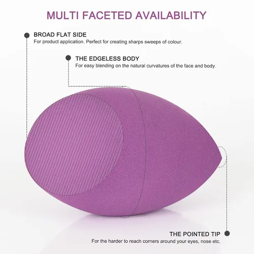 Miniatura 5 de OtNiap Esponjas de belleza de maquillaje extra grandes XL - El producto contiene: 1 pequeño (3.1 in) 1 extra grande (4.3 in) y 2 soportes de esponja