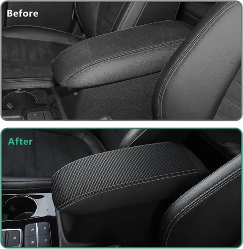 Miniatura 2 de HORRY Funda para reposabrazos de consola central adecuada para Ford Escape 2020-2023, Ford Bronco Sport 2021, 2022, 2023, protector de piel