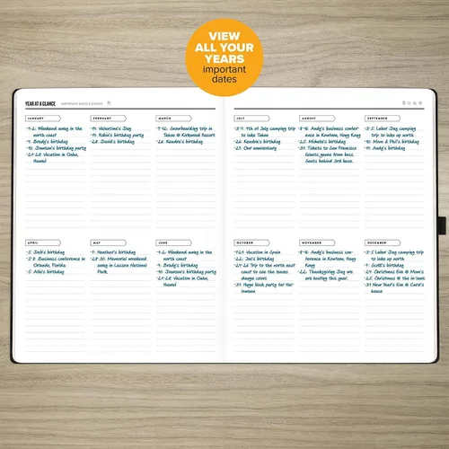 Miniatura 3 de Get Stuff Done Agenda para la productividad – Planificador diario sin fecha de 1 año, 8.5 x 11 – Organizador resistente e inteligente