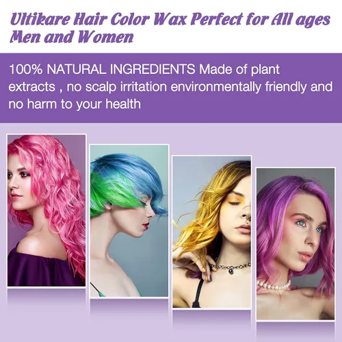 Miniatura 4 de Color de cabello temporal para niños, Ultikare cera para el cabello lavable, cera de tiza natural, crema de barro de arcilla para peinado DIY