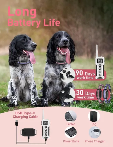 Miniatura 8 de Collar de entrenamiento para perros sin choque, collar vibratorio para perros pequeños, medianos y grandes, sin golpes, sin puntas