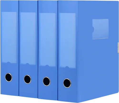 Miniatura 15 de HUA JIE Cajas de almacenamiento A4 de plástico con tapa, organizador de carpetas de archivos, caja de archivos para oficina, papel tamaño carta