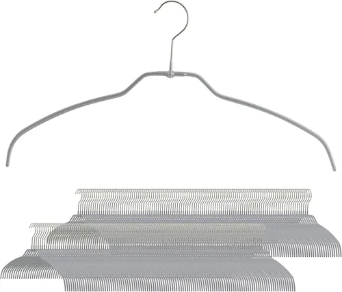 Miniatura 20 de Mawa by Reston Lloyd Silhouette - Percha de camisa antideslizante que ahorra espacio, estilo 42 pies, paquete de 180, color blanco