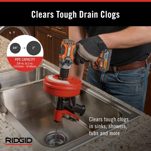 Miniatura 3 de Ridgid 57043 POWER SPIN+ Power Spinner Limpiador de drenaje Power Spin+ / Rojo