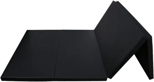 Esterilla de gimnasia de 4 x 10 x 2 pulgadas, plegable, para fitness, entrenamiento en casa, yoga, almohadilla para acaparar Negro