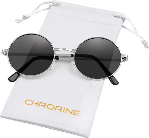 Miniatura 8 de CHRORINE Gafas de sol hippie redondas de los años 70, lentes retro para mujeres y hombres, accesorio de fiesta, festival, moda, gafas de sol vintage