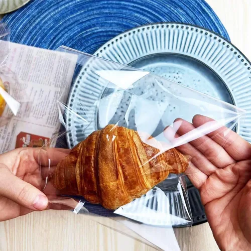 Miniatura 5 de WerkaSi Paquete de 150 fundas de plástico para galletas, bolsas de celofán de 5 x 7 pulgadas, autoadhesivas, sobres transparentes para fotos, bolsas
