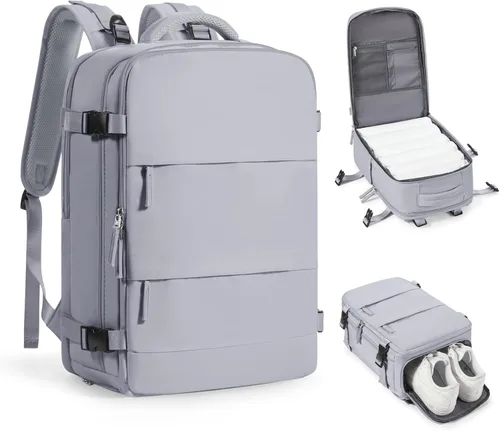 Miniatura 44 de coofay Mochila de viaje, para laptop, unisex, aprobada para aviones, bolsa de mano, equipaje, para artículos personales, para debajo del asiento