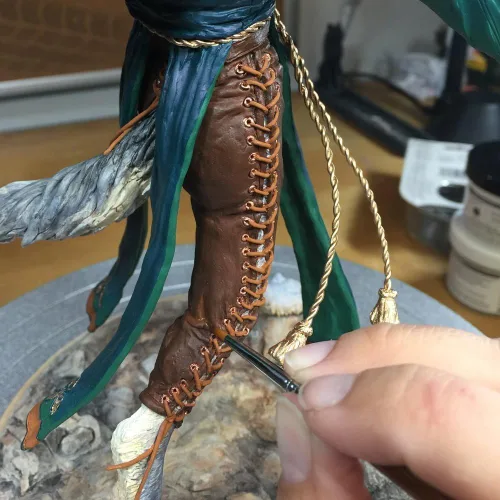 Miniatura 5 de Juego de pinceles para detalles de esmalte fino, 11 piezas de pinceles en miniatura para detalles y pintura artística, acrílico, acuarela, óleo