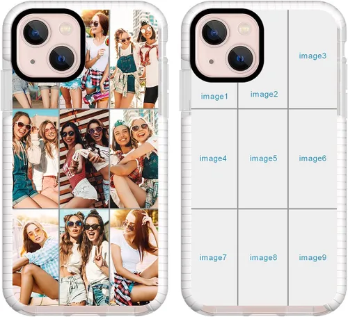 Miniatura 18 de Funda de teléfono personalizada para iPhone 13 personalizada con collage de múltiples imágenes, funda resistente a los arañazos, a los golpes, funda