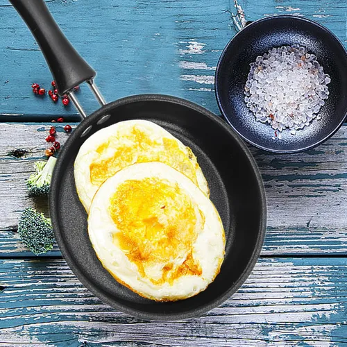 Miniatura 9 de Sartén pequeña para huevos de 4.7 pulgadas, sartén de acero inoxidable, sartén para tortilla de una sola porción, sartén pequeña antiadherente