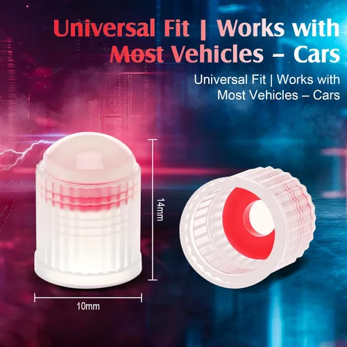 Miniatura 43 de Outus 20 tapas de vástago de válvula de neumático, tapas universales de plástico para vástagos de válvula de automóvil, bicicletas, automóviles