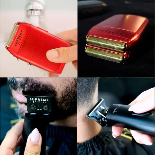 Miniatura 5 de Supreme Trimmer Recortadora T-Shaper DLC 2 en 1 y Afeitadora de Lámina Crunch Maquinilla de Afeitar Eléctrica STF602 y Recortadora de Barba ST5206